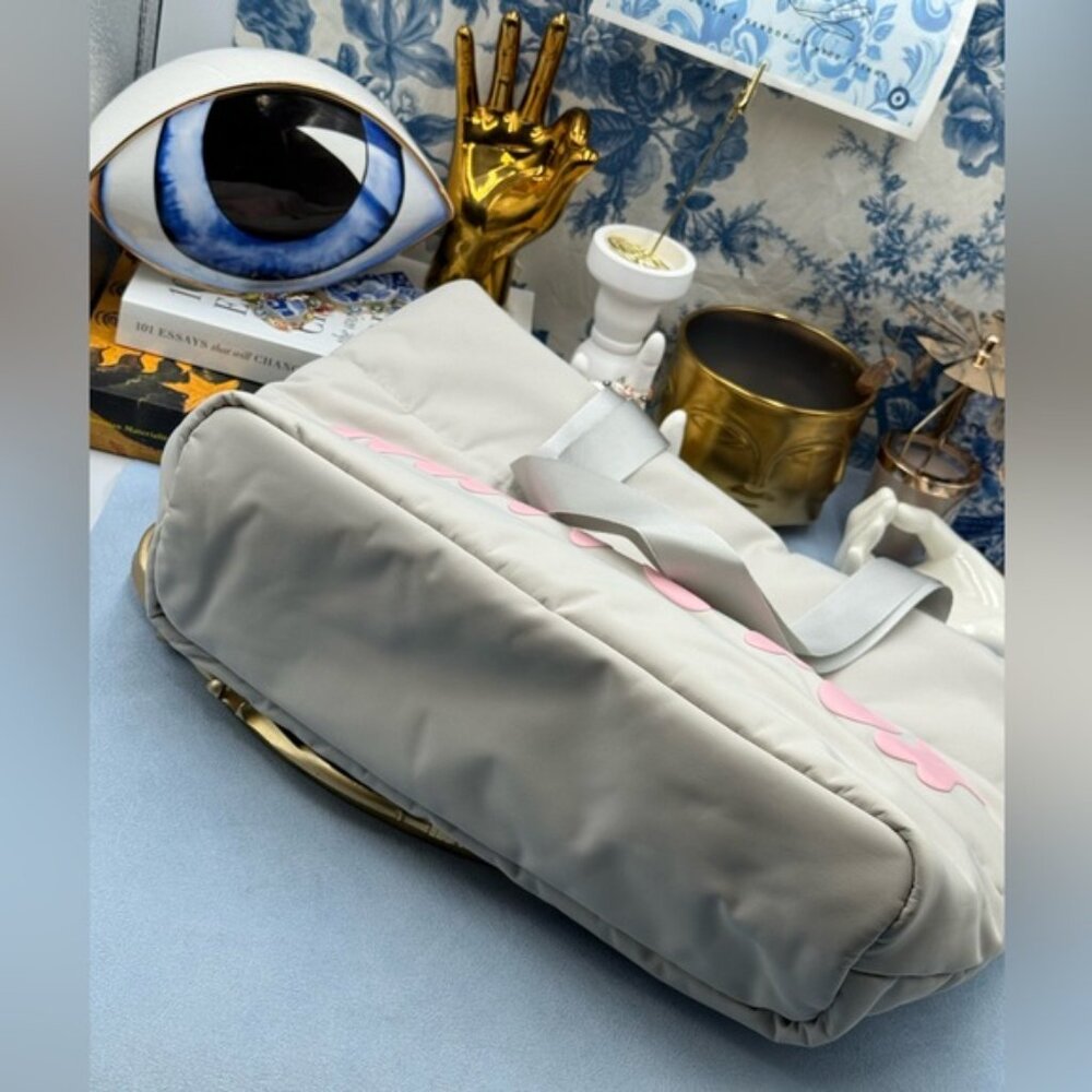 🆕 WHITE FOX BOUTIQUE 🧿 NWOT Vol 1. Tote Bag, Ivory & Pink - Picture 7 of 12